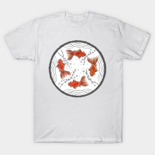 Japanese Goldfish Vintage Ukiyo-e Art Logo T-Shirt